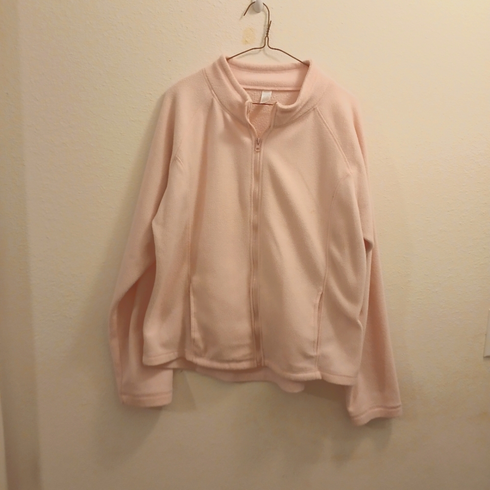 Seasonal Faire Fleece Jacket Women's Size XL Pink Fall Jacket
